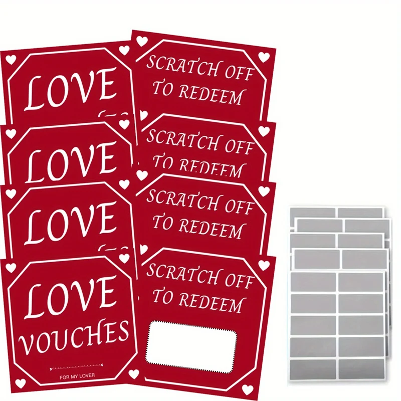 بطاقات خدش للأزواج ، قسيمة حب ، أزواج رومانسية ، مثالية لذكرى الزفاف وعيد الميلاد ، 20 عبوة