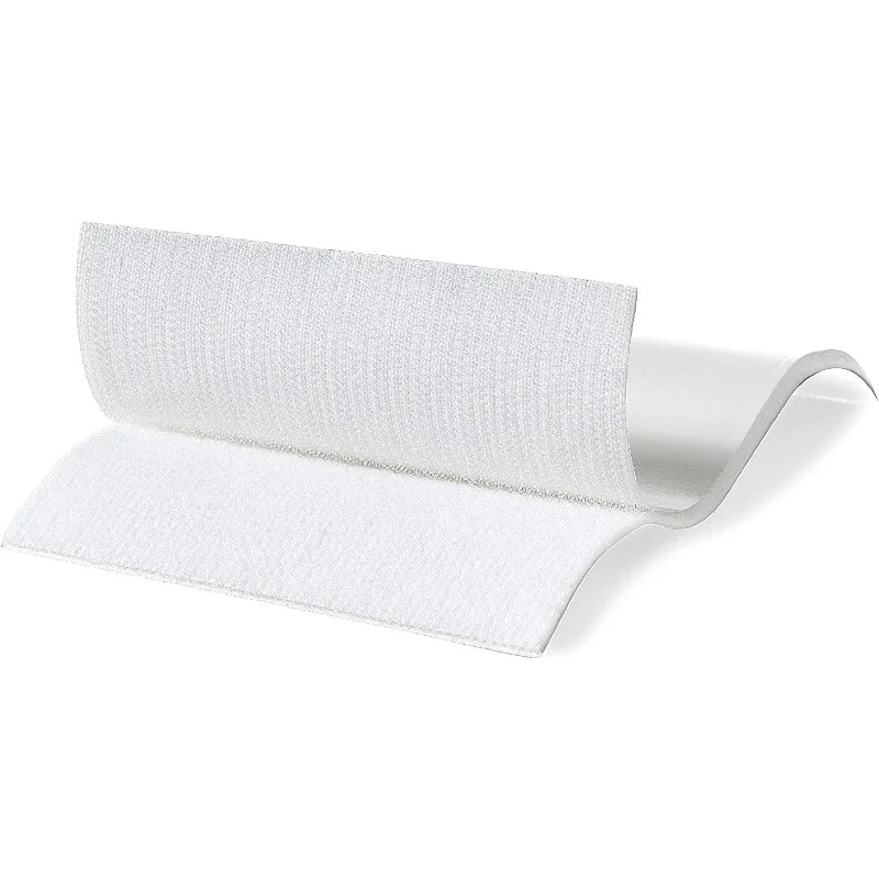Brand Sticky Back Hook & Loop Fasteners | Permanent Fabric Tape for Alterations and Hemming | Peel and Stick - No Sewing, Gluing, or Ironing | Cut-to-Length Roll，White