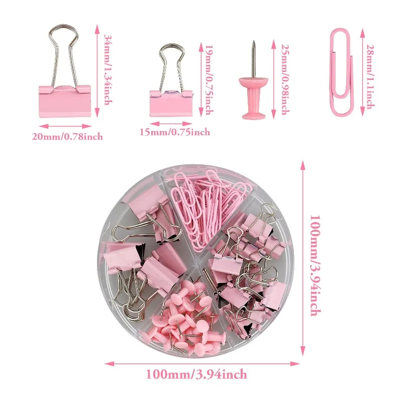 Creative Multi-functional Paperclip, Binder Clip, Staple, and Binder Clip Combination Set for Office and Study Use