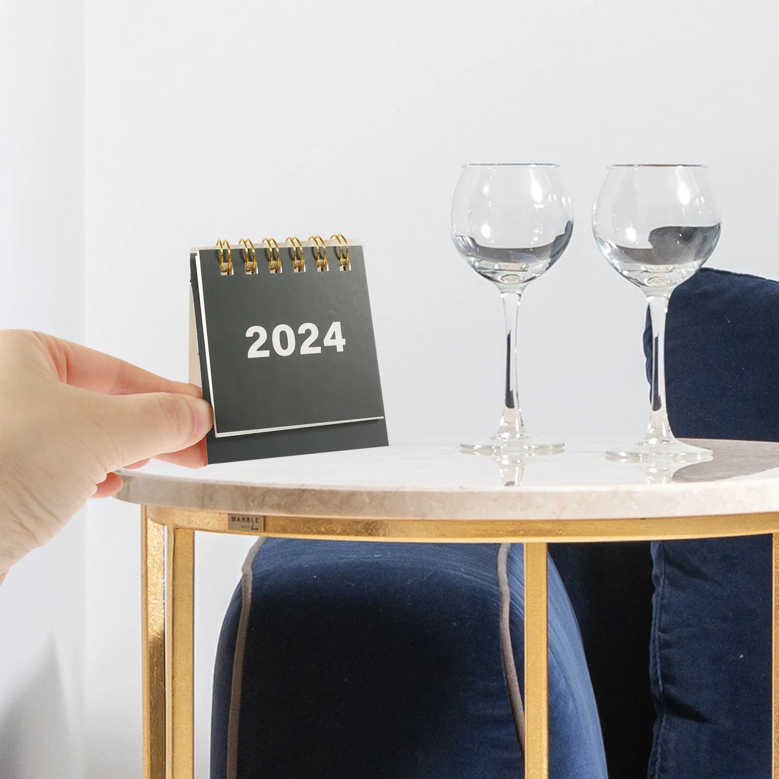 ديكور صغير لسطح المكتب 2024، جيب قائم، مكتب يومي، مخطط وردي صغير، صفحات سميكة، هدايا أنيقة #3