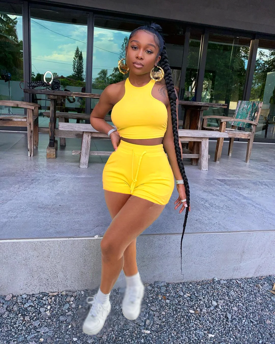 short sets women summer 2 piece sets women outfit two piece set for woman summer outfits for women 2023 crop top shorts