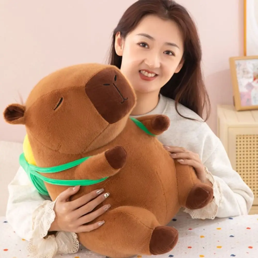 Corn Backpack Corn Capybara Plush Toy Fluffy Soft Capybara Plush Toy Simulation 25cm Capybara Fluffty Doll Christmas