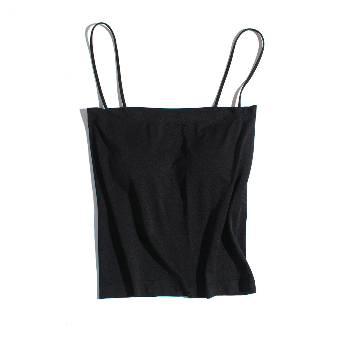 Dave&di Women's Woven High Elasticity Strapless Vest With Chest Cushion And Suspender Strap Fixed Without Running