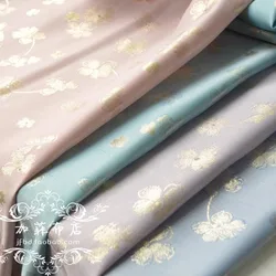 Weaving Gold Yarn Jacquard Fabric for Skirt Clothing Designer Handmade Diy Sewing Per Meter Material Cloth Wholesale