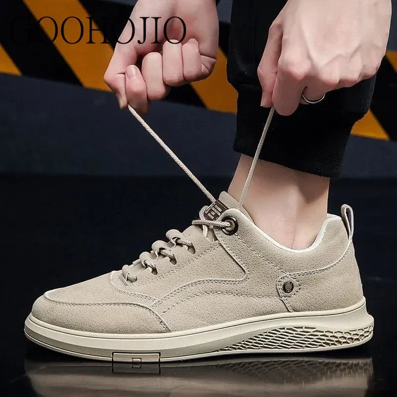 Fashion Male Flats Brand Men Designer Shoes Waterproof Sneakers Men Luxury Shoes Solid Lace-up Men Casual Shoes Trend Daily