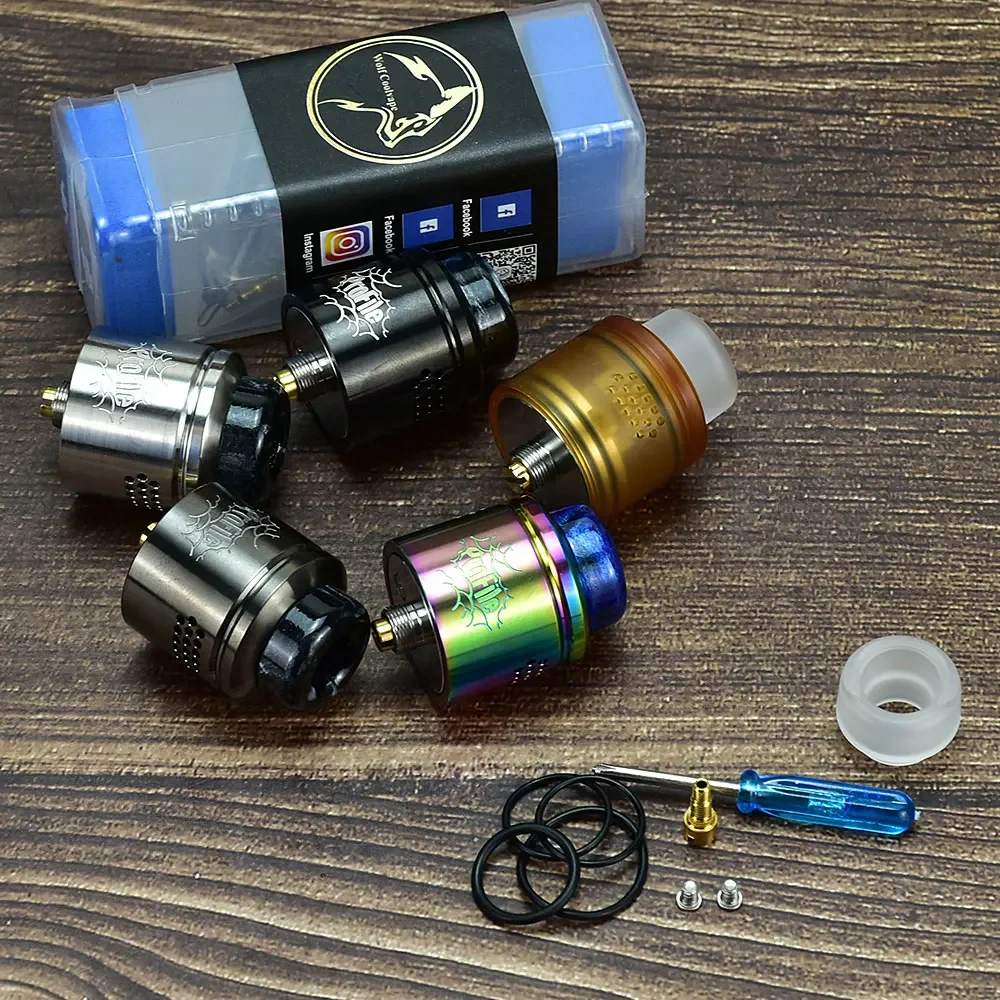 الملف الشخصي RDA 24 مللي متر vape خزان البخاخة السجائر الإلكترونية البخاخة 3I6ss تدفق الهواء خزان قابل لإعادة البناء rda البخاخة مقابل شبكة برو RDA