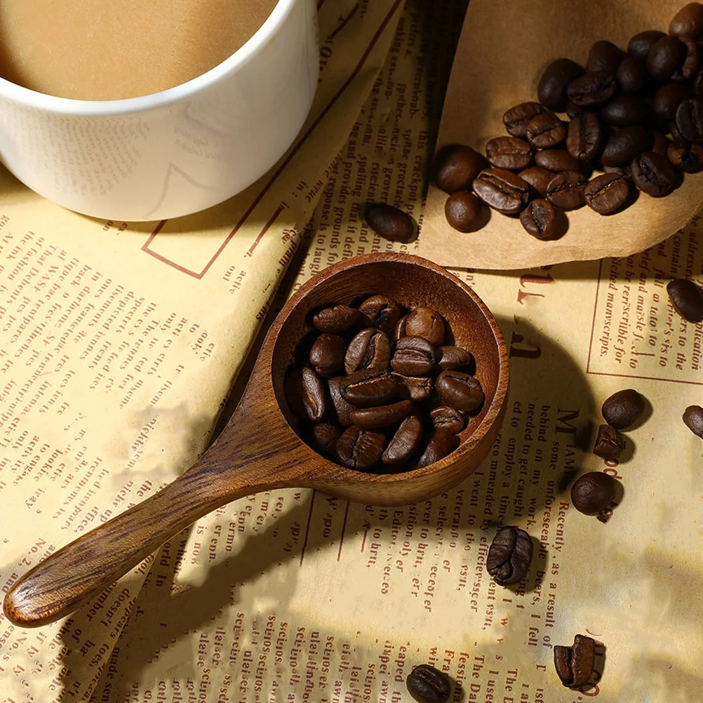 

Coffee Scoop Measuring Wooden Kitchen Gadgets Portable Brew Tool Tea Sugar Salt Spices Bean Home