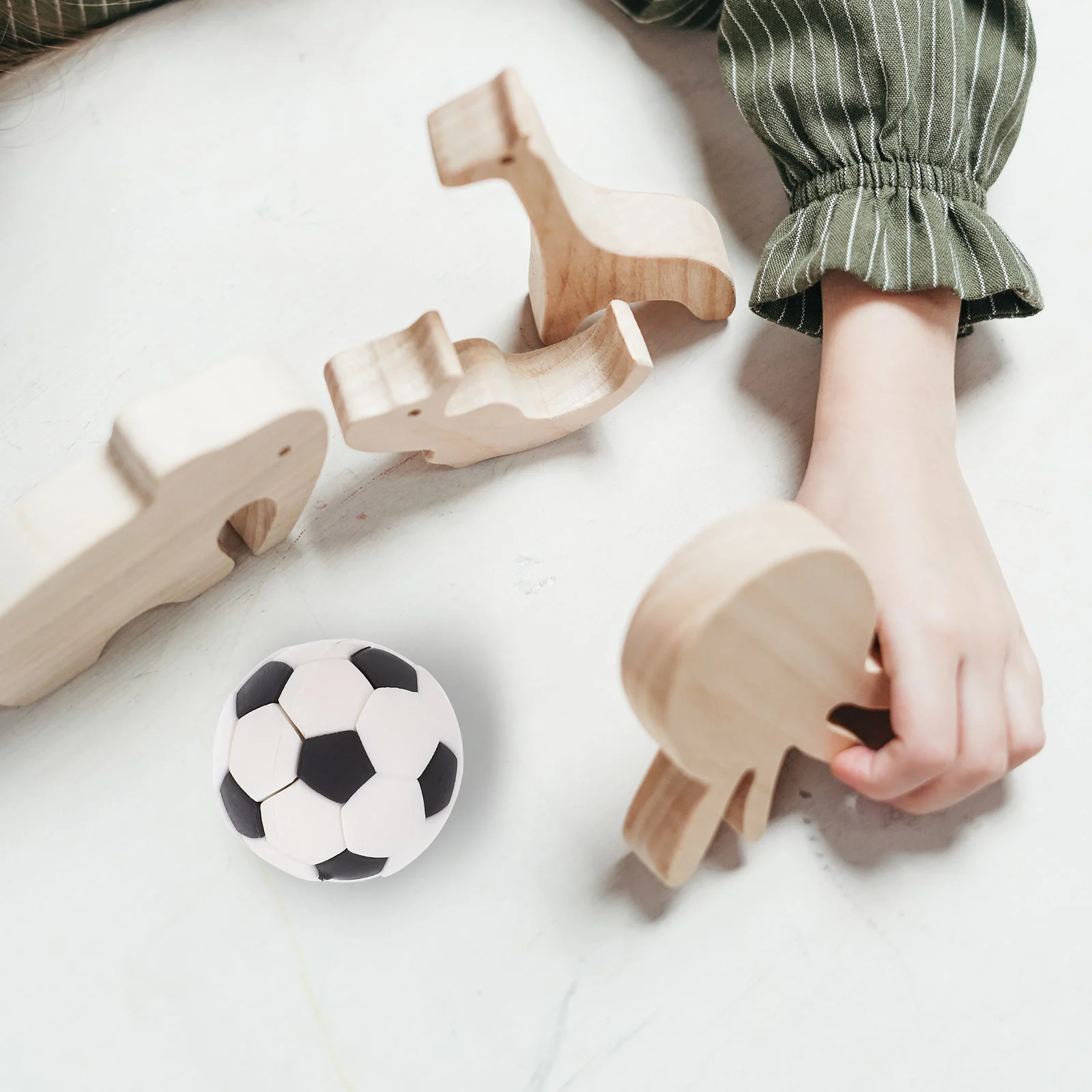 3-delige poppenhuis basketbal voetballen voetbal levensechte mini rubberen miniatuur