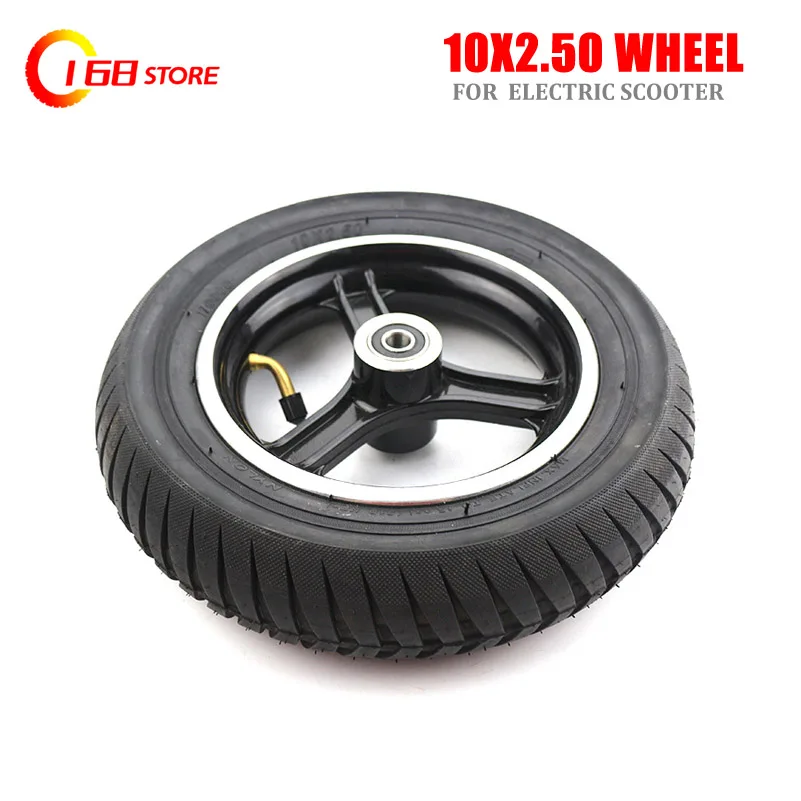 High quality 10x2.50  10 inch 10*2.5 tire and aluminum alloy wheel are suitable for electric scooter balancing car.