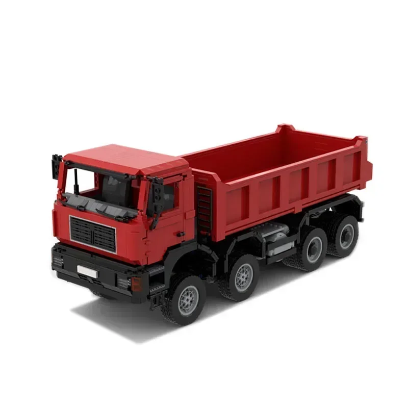 MOC- 165256   F90 8 × 8 caminhão basculante costura bloco de montagem modelo • 2166 peças bloco de construção de aniversário das crianças brinquedo presente