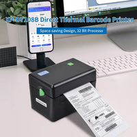 XP-DT108B Thermal Shipping Printer Barcode Shipping Label Waybill Printer USB/BT Black and White Appearance Random Shipping