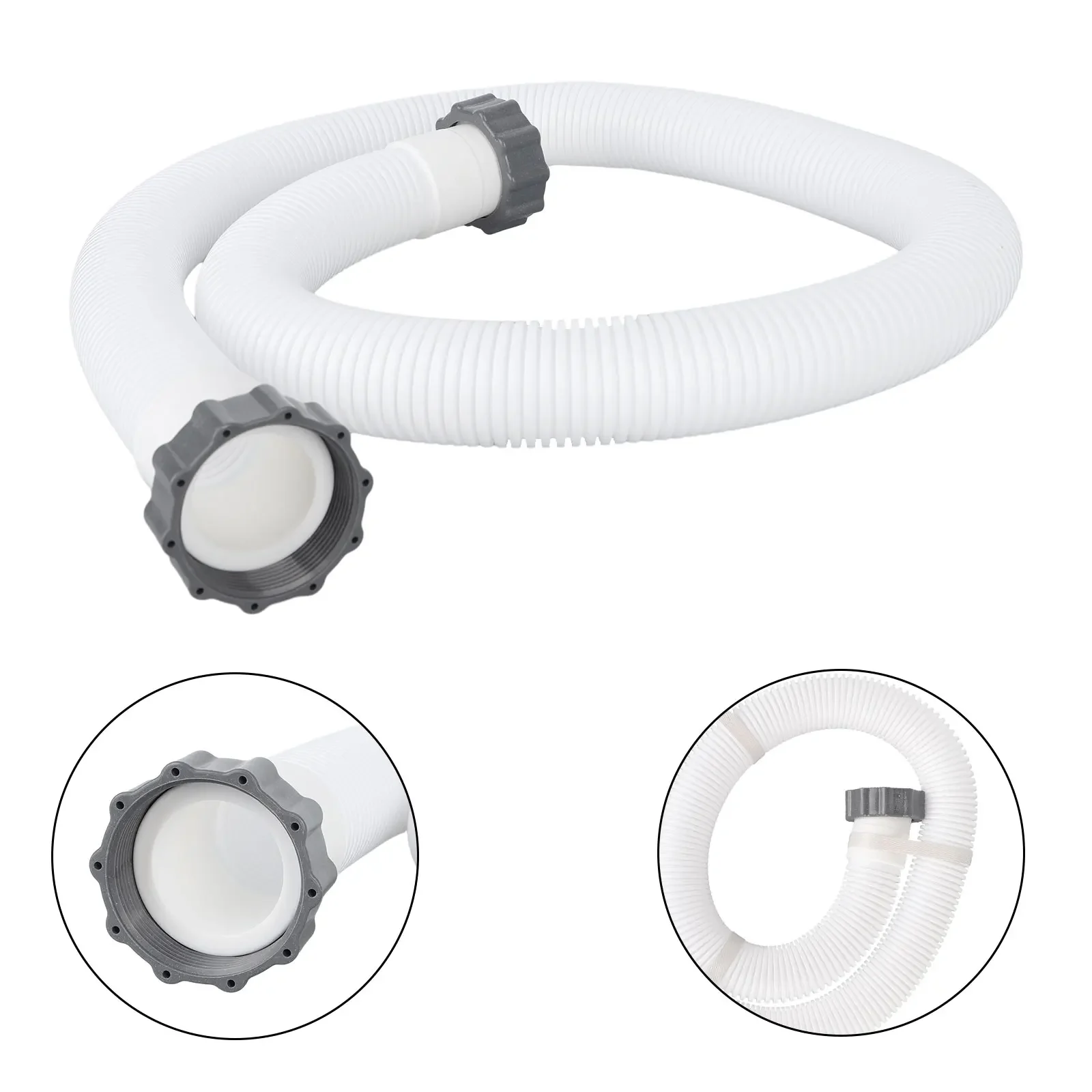 Replacement Hose for Intex 1 5 Inch Diameter Pool For Pumps 59 Inch Accessory Hose and Nut Set for Soft Sided Pools Model 29060E