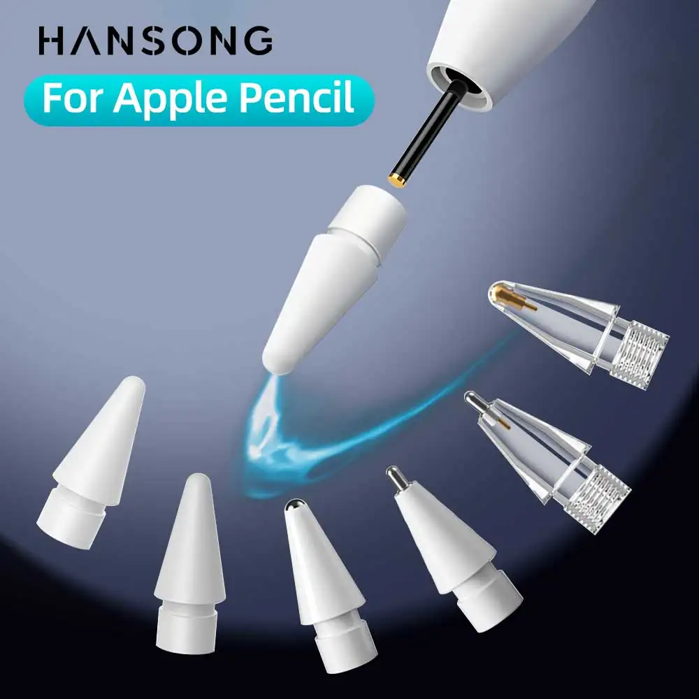 6Pcs Nib for Apple Pencil Pro 1st 2nd USB-C 2B 2H 3.0 4.0 Mix Tips iPad Stylus Pen Replacement Nibs