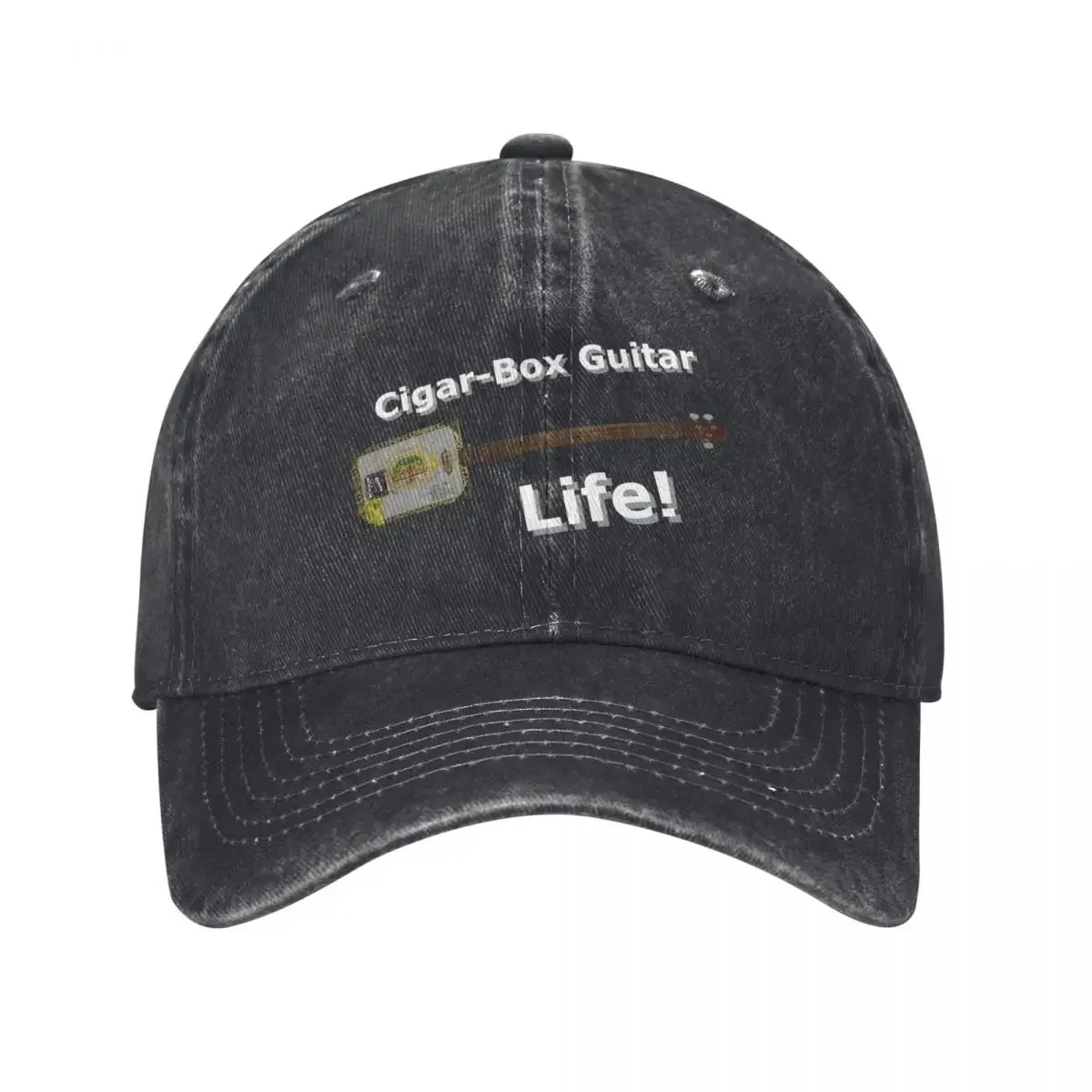 Cigar-Box Guitar Life 1 White Letters Baseball Cap Designer Hat Anime Women's Beach Visor Men's