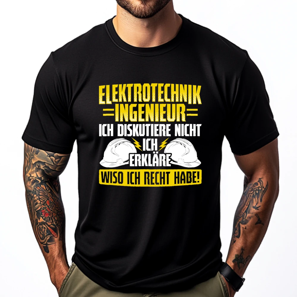 

Electrical Engineer Discussion Electricians Power Brand T Shirt Men's Clothing Camisetas Hombre