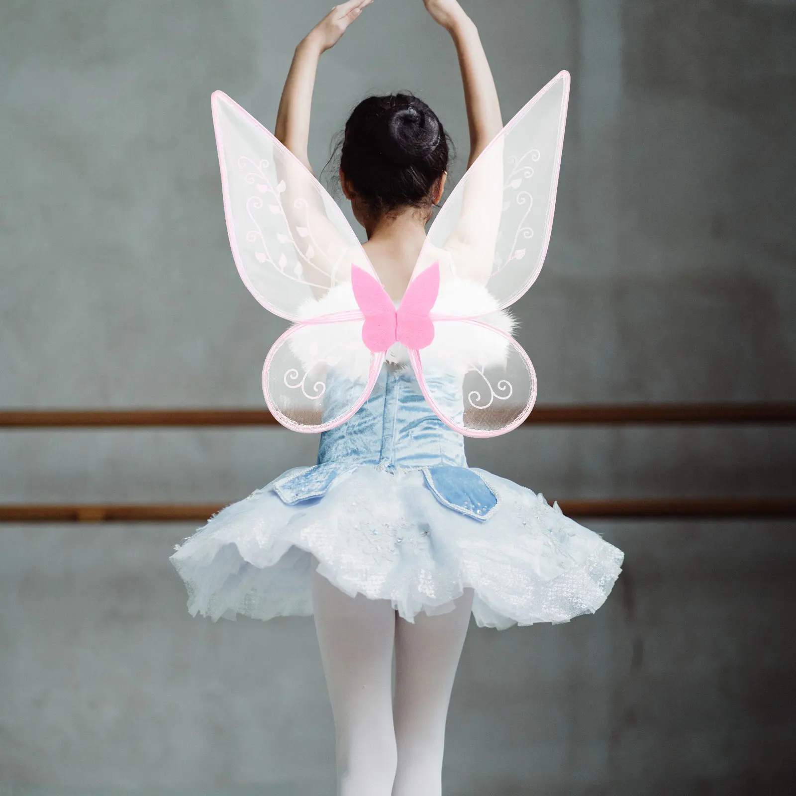 

Fairy Wing Adult Costume Props Lightweight Pink Butterflies Wing Design Girls Cosplay Festival Stage Show Photo Accessories