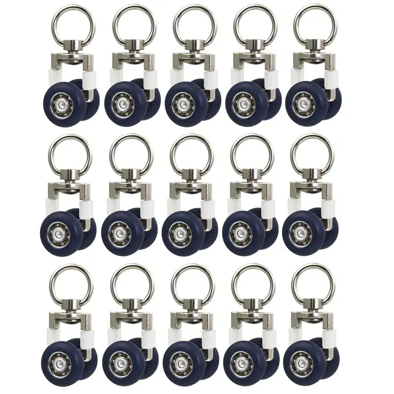 BHTS-Ideal For Ceiling, Wall, Room Divider, RV- 15 Pack For Ceiling Curtain Rollers, Sliding Track Gliders Featuring Mute Wheel