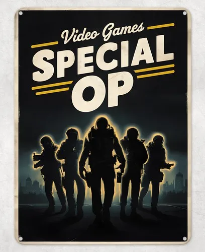 Video Games Special Op Metal Poster Wall Tin Sign Man Cave Shed Home Plaque --Tin Sign
