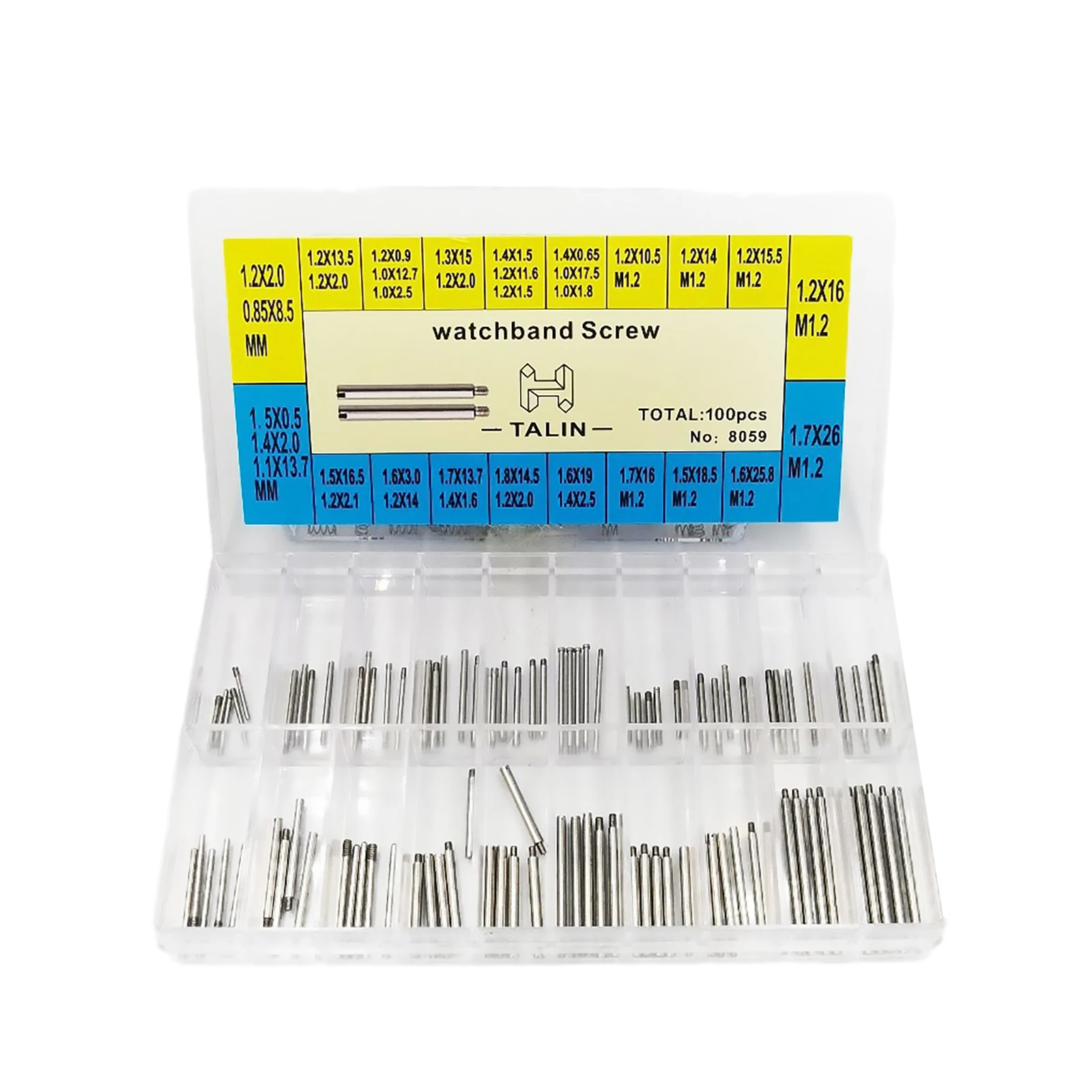 100PCS For Rolex Watch Screw Link Pins Replacement 20 Size for RLX Watch Band Watchband Bracelets Generic Screw Spare Parts