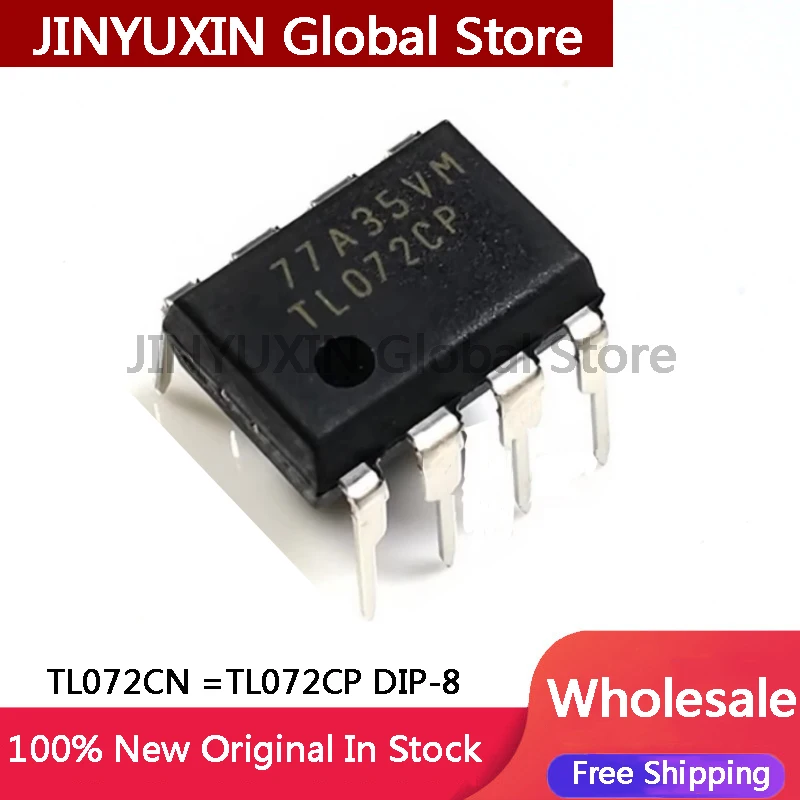 5-100Pcs TL072CN TL072 TL072C TL072CP DIP-8 = NJM072D 072D Amplifiers - Op Amps Dual Low Noise JFET new original In Stock