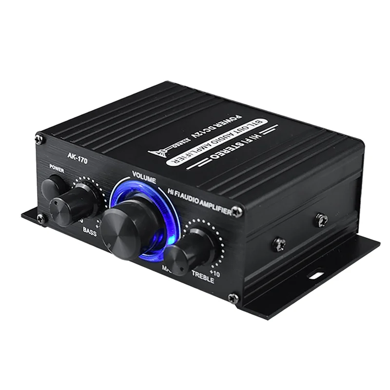 

AK-170 Audio Power Amplifier Wireless HiFi Stereo Audio Power Amplifier 200W+200W with RCA Input Home Car Amplifier