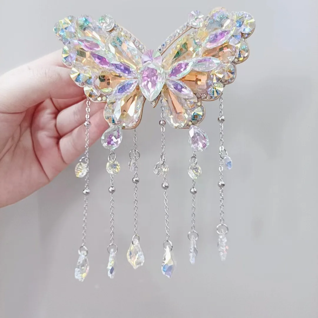 

Antique hairpin headdress tassel super fairy crystal butterfly hanfu hairpin deserve to act the role of step ms original design