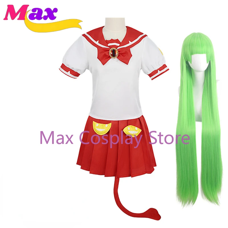 

Max Valac Clara Cosplay Costume Wig Schoolgirl Sailor Skirt Welcome to Demon School Uniform Halloween Christmas Carnival