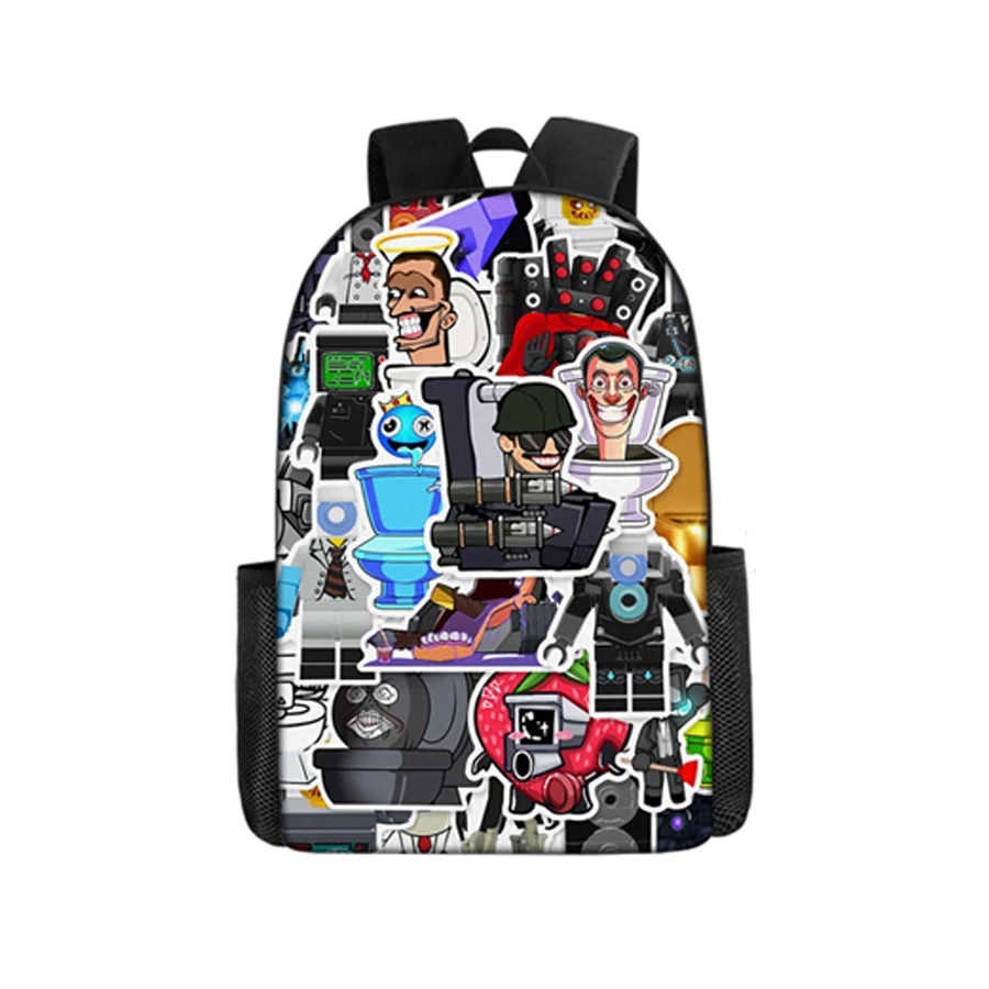 Skibidi Toilet Backpack For School Bag Titans Cameraman Lunch Box Skibidi Mochila Speaker Tv Man Woman Pencil Case Bookbag Kid