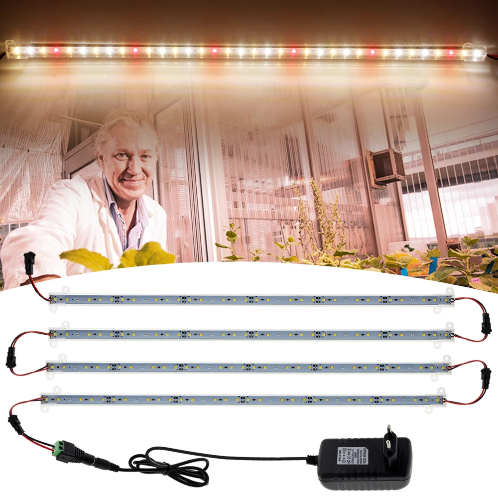 DC24V LED Grow Light Tube Full Spectrum 7W 36leds Phyto Lamp For Plants Hydroponic Sets Indoor Flowers Plants Growth Lighting