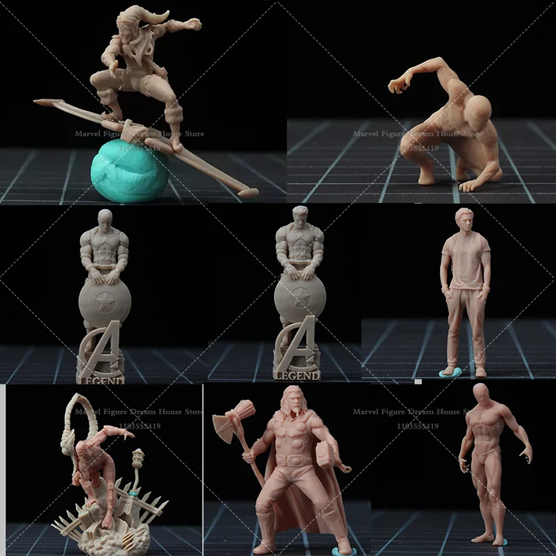 1/64 1/43 Scale Miniature Scene Dolls Un-panited White Figure Mini Model Your Friendly Neighborhood Spider Hero Handsome Peter