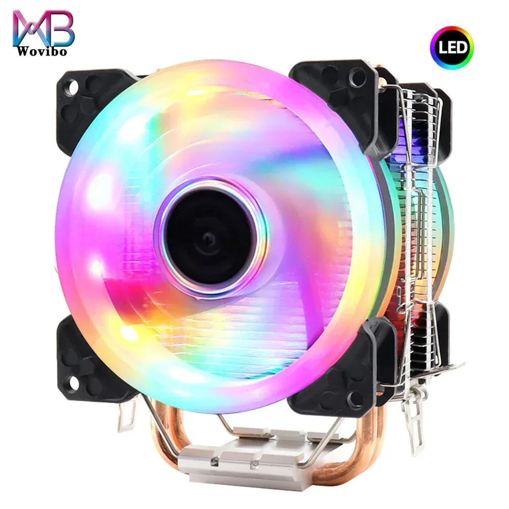 Efficient Cooling CPU Cooler Fan 3pin For Intel LGA 1150 1151 1155 1700 775 1200 AMD AM4 AM5 Quiet Ventilador Silent Radiator