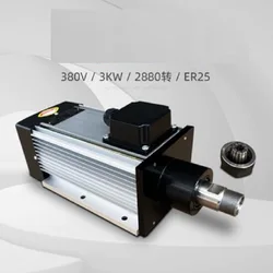 380V 3KW 2880RPM ER25 Electric Cnc drilling milling Low Speed Spindle Motor For Cnc Router SAW BLADE SPINDLE MOTOR