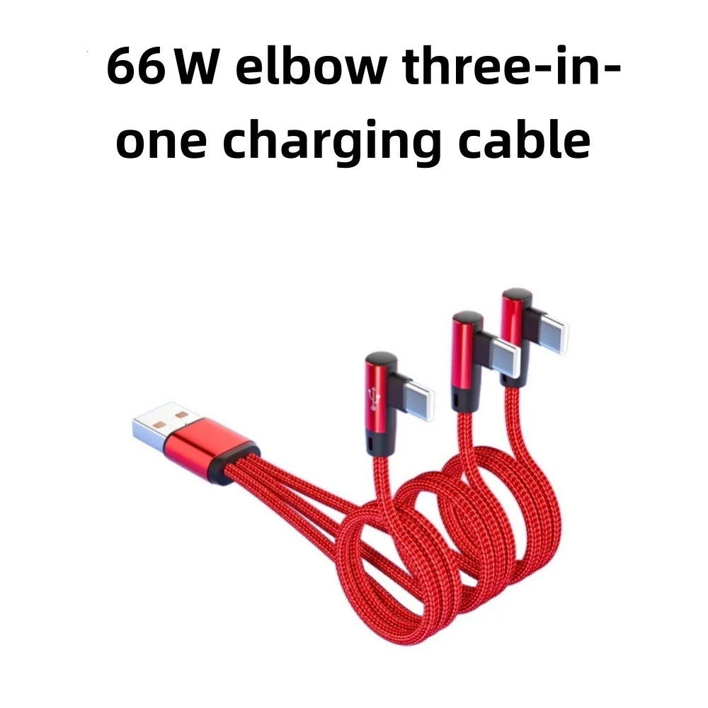 

Тройной USB-кабель для зарядки типа C, 66 Вт, быстрая зарядка, одновременно для мобильных телефонов Samsung Galaxy S24 Xiaomi Redmi Huawei