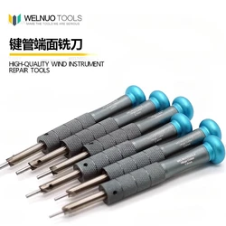 Woodwind instrument repair tool, key pipe end milling cutter