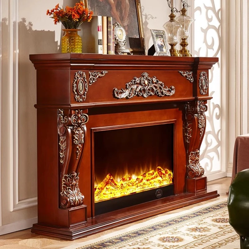 

1.5/1 European fireplace decorative cabinet American mantel carved TV cabinet