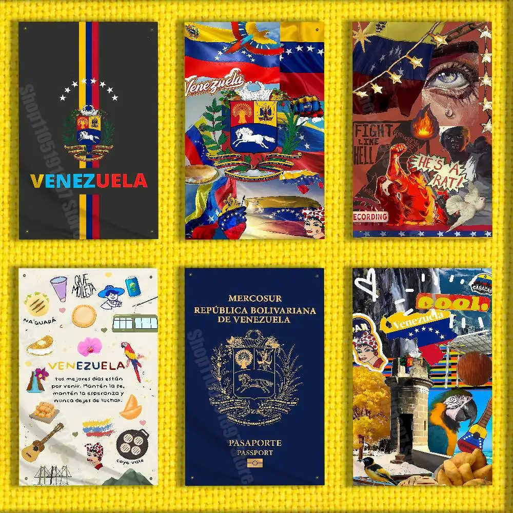 

Venezuela Passport Logo Venezuelan Flag For 50*70cm 60*90cm 60*110cm 80*120cm 100*150cm 150*200cm Camp Banner Tapestry