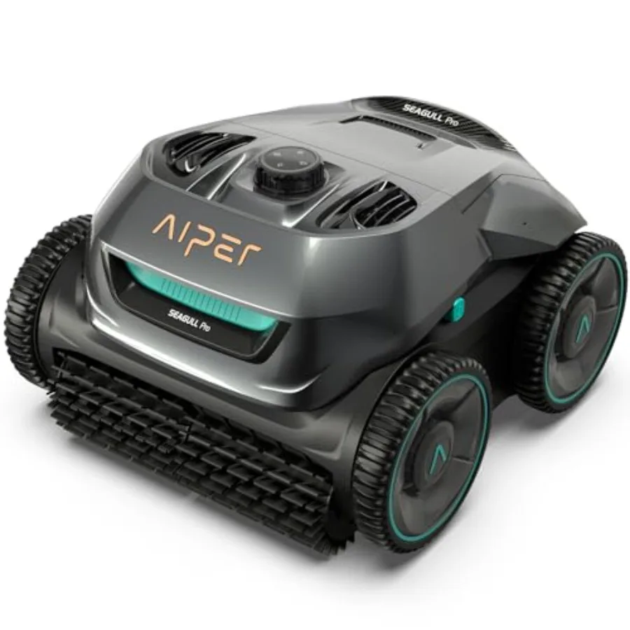 Cordless Robotic Pool Cleaner with WavePath Navigation Wall-Climbing Capability Quad-Motor System 150-Min Runtime for Inground