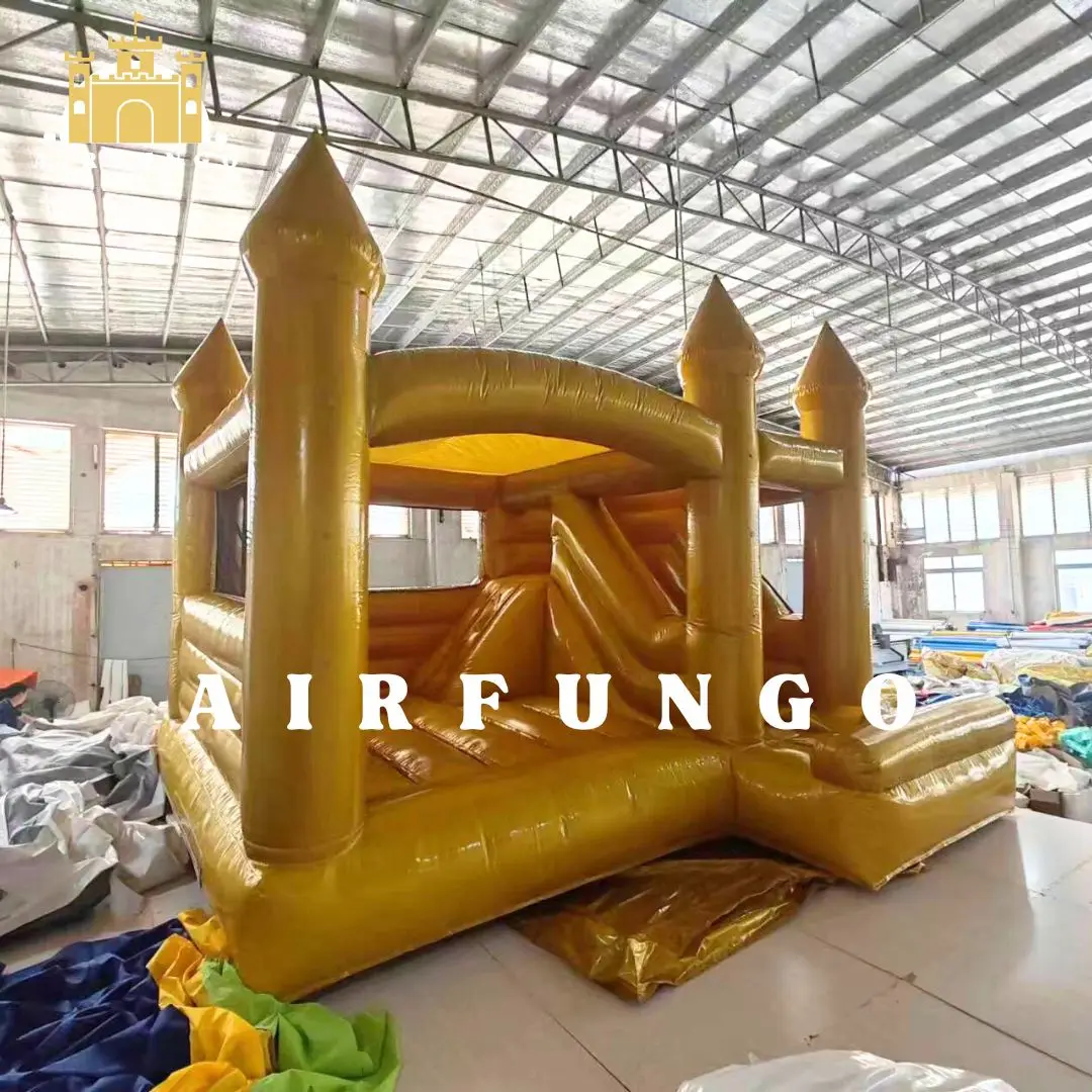 

New Design Commercial Inflatable White Bounce House With Slide Bouncy Castle/Moon Jumping House/Customization Bounce For Wedding