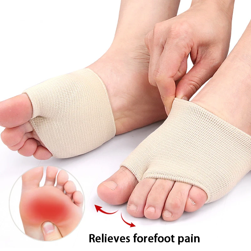 Cuscinetti per scarpe in silicone Cuscino per l'avampiede Solette ortopediche Uomo Donna Comode mezze solette Separatore delle dita Prodotti per la cura del piede