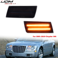 For Chrysler 300 300C 2005-2010 2PCS LED Side Marker Light Amber Front Bumper Turn Signal Light,Replace OEM Sidemarker Lamps