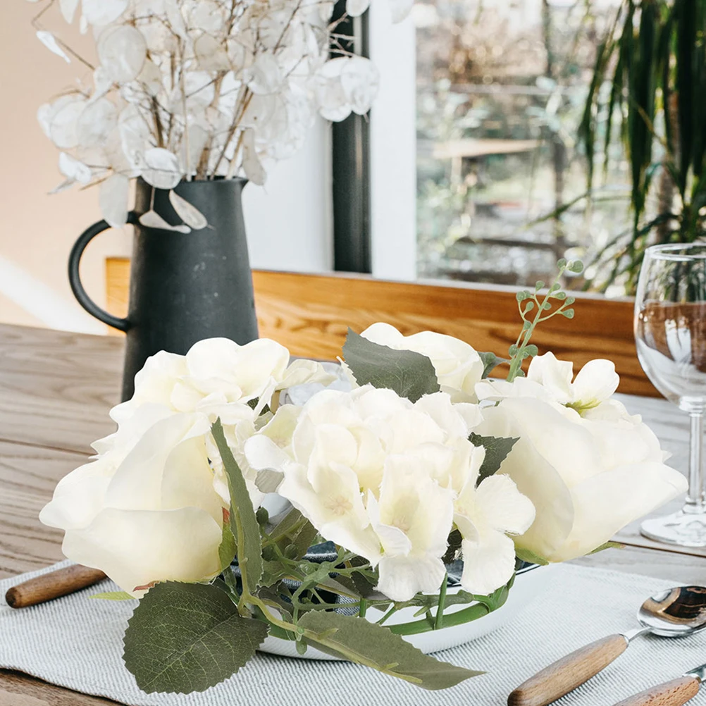 

Rose Ring Wreath Lifelike Flower Decoration Home Party Wedding Xmas Rings Wreaths Artificial Plants Flowers