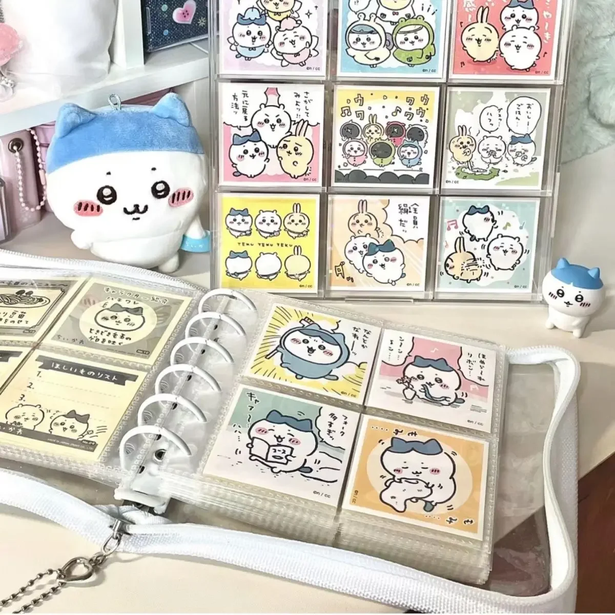 

Chiikawa Same Style Sticker Card Paper Cute Little Hachiji Usaki Glitter Sticker First Keychain Decorative Sticker Card Girlちいかわ