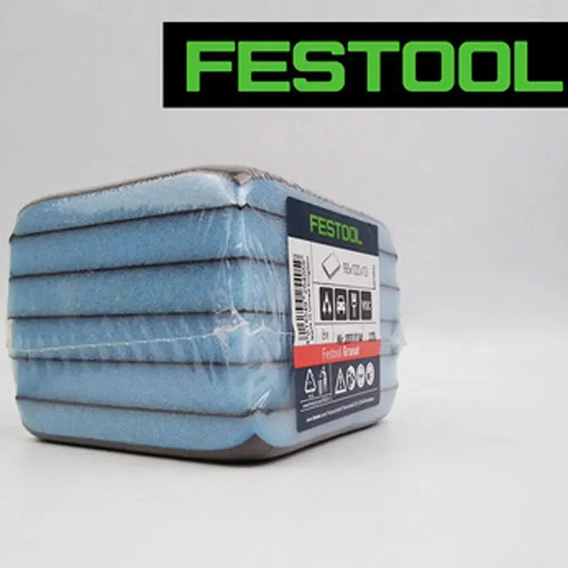FESTOOL ฟองน้ํากระดาษทรายรถภาษาโปลิชคํากระดาษทรายสีพลาสติกขัดขัด Super Soft สองด้านเครื่องบดมือ 220/800 กรวด