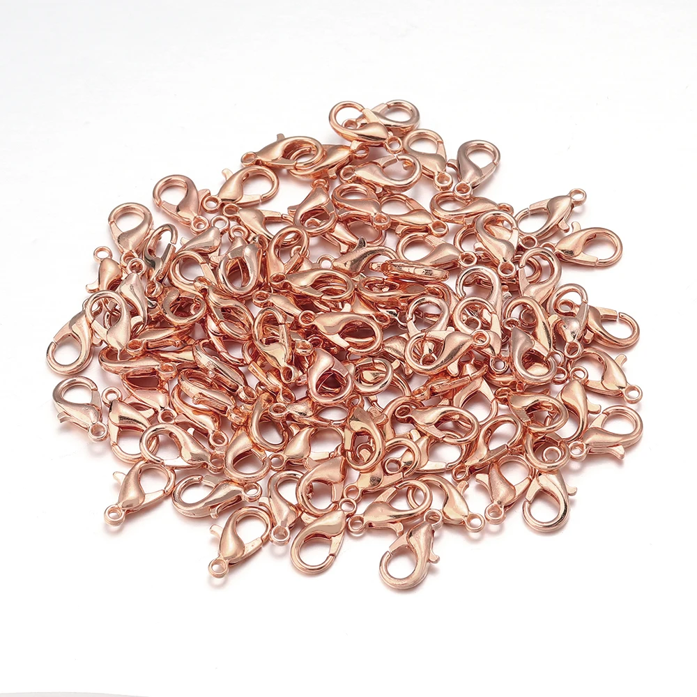 Hochwertige Karabinerverschlüsse aus Metall, vergoldet, versilbert, für Schmuckherstellung, DIY-Armbänder, Halsketten, Haken, Kettenverschluss-Zubehör – Detail 7