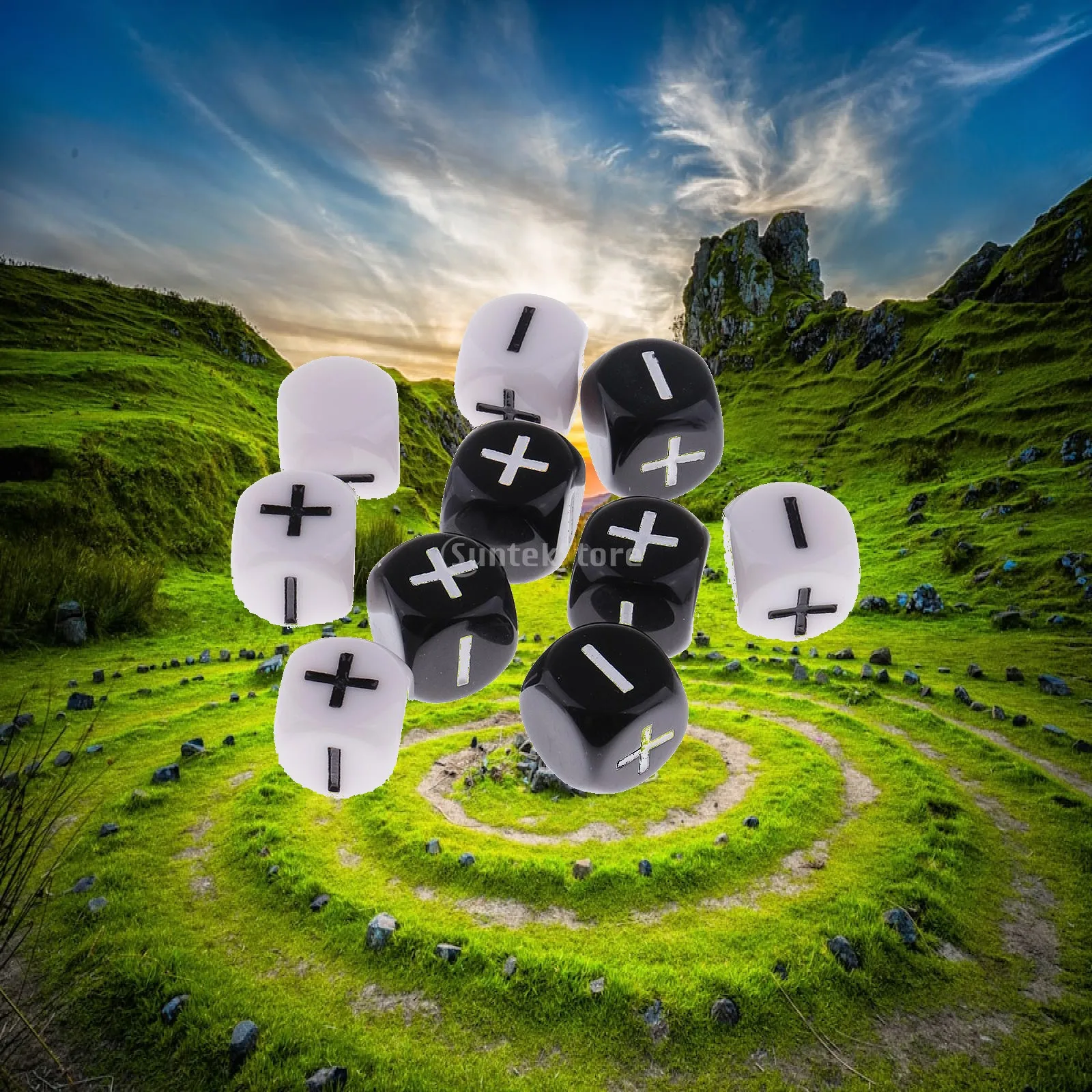 10 Piece D6 Dice Set Mini Table Game Props Creative Puzzle Game Parts for School and Kids Craft Games
