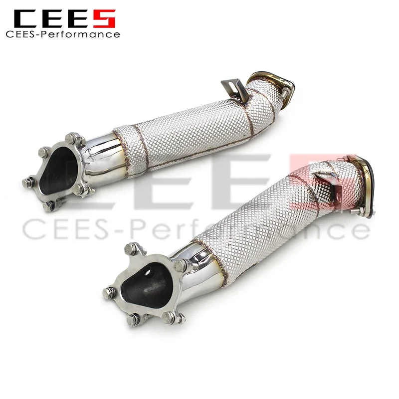 CEES Heat Shield Exhaust Pipe System for Nissan GTR/GT-R 3.8TT 2008-2023 Stainless Steel Downpipe Free Flow Header