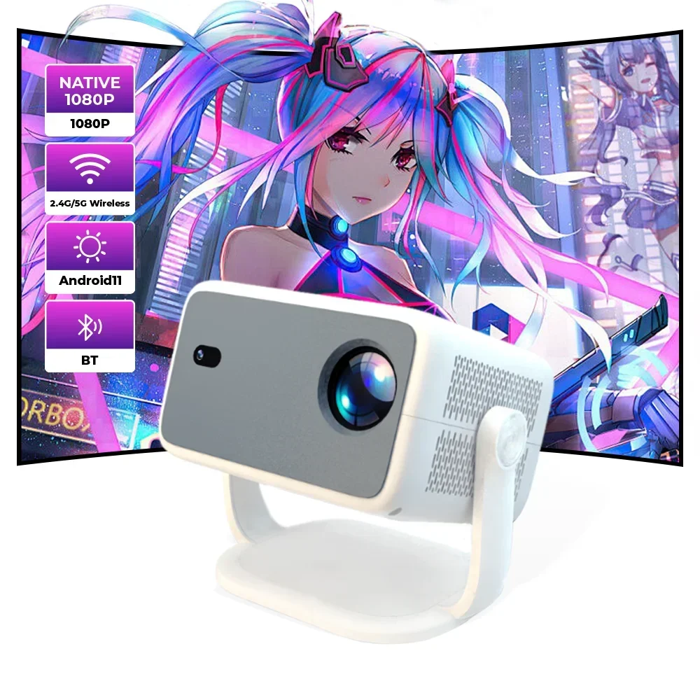 

Projector TP350 NTV 4K Native 1080P Auto Focus & Keystone Correction Android11 BT5.2 WIFI6 360° Portable Home Cinema