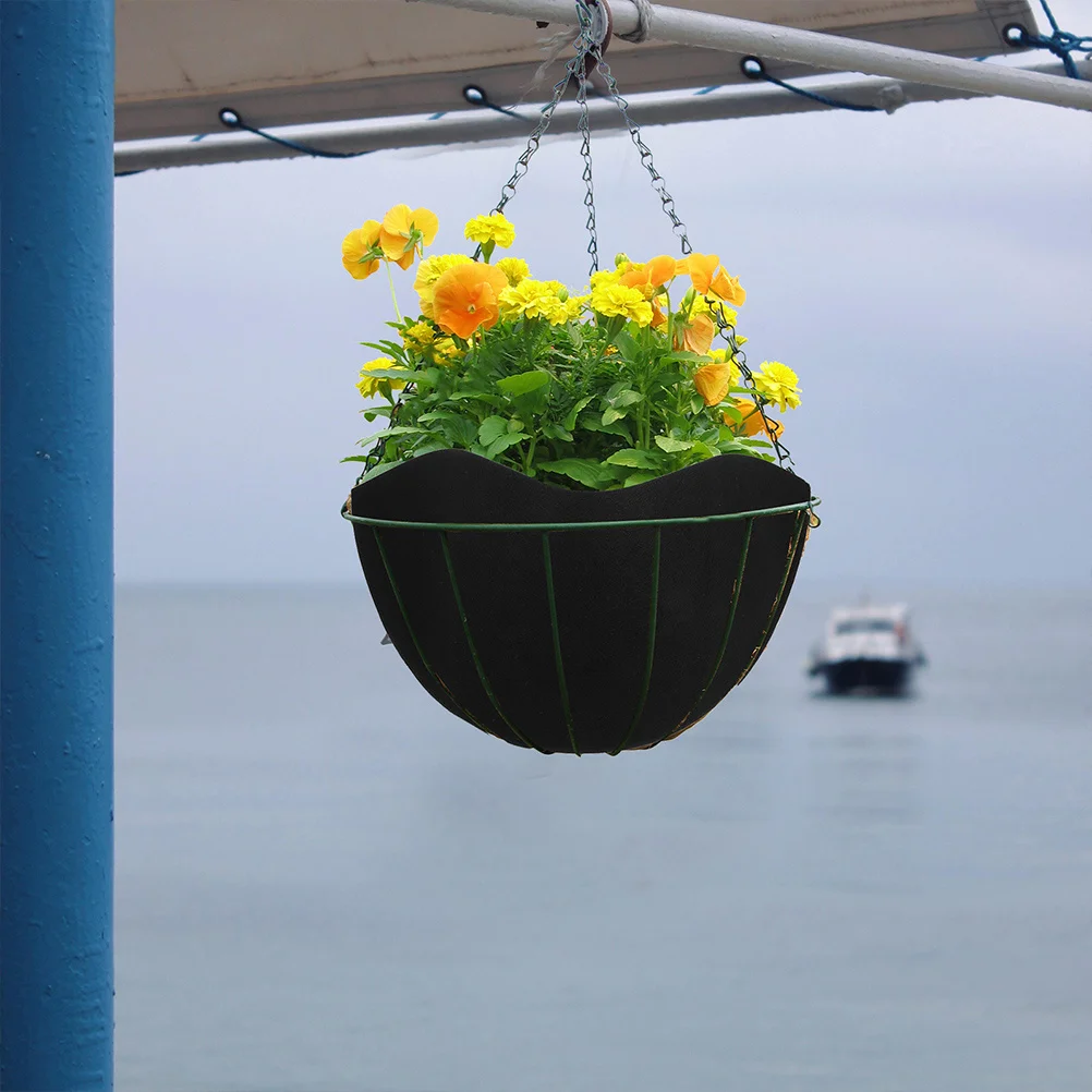 

3Pcs Flowerpot Liner Durable Nonwoven Fabric Planter Basket Insert Hanging Flowerpot Inner Outdoor Pot Liner Planter Inserts