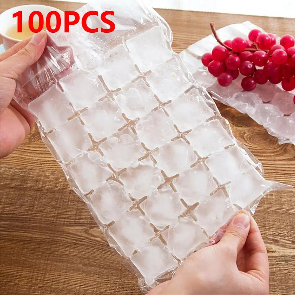 10-100Pcs Ice Mold Bags Disposable Ice-Making Bags Freezing Maker Ice Cube Bag Self-Seal Ice-making Mold For Summer DIY Drinking