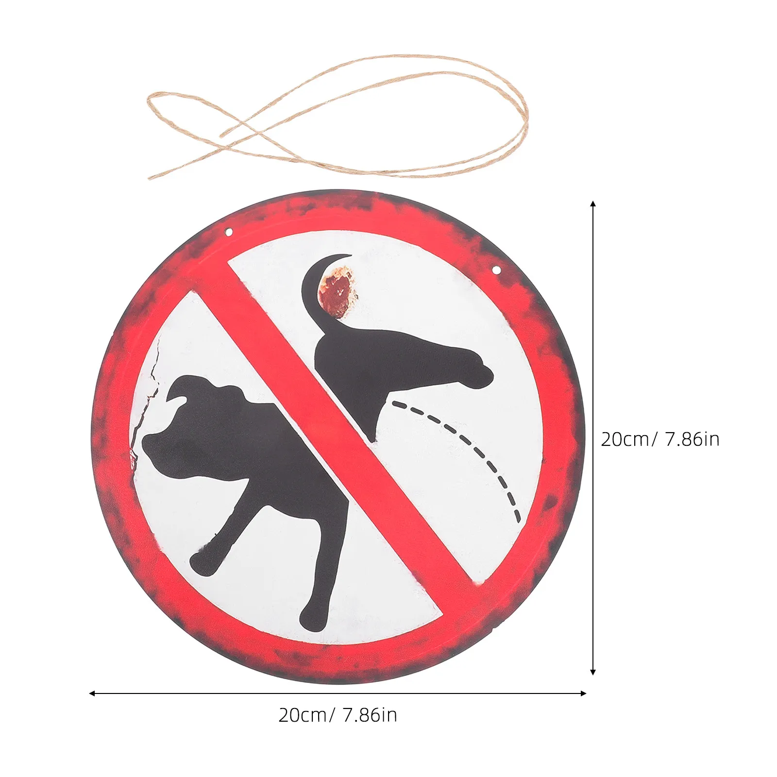 Vintage No Dog Poop Warning Sign Garden Decorative Yard Sign Keep Lawn Clean Dog Poop Control Pee Signs Lawn Ornaments view 3